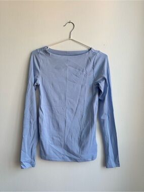 GAP Pale Blue Long-Sleeve Boat Neck Tee